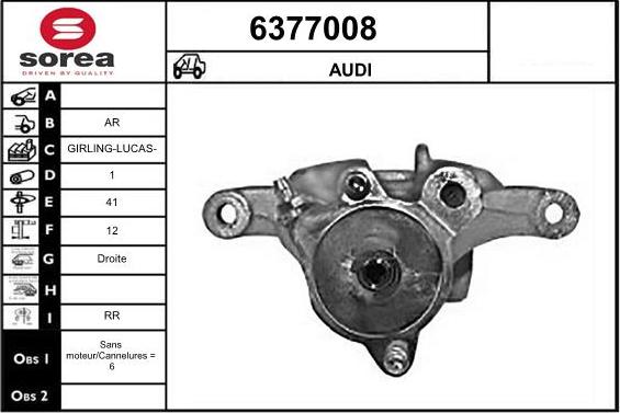 STARTCAR 6377008 - Тормозной суппорт autospares.lv