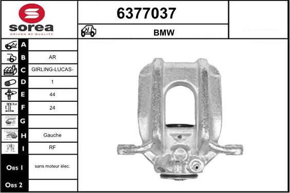 STARTCAR 6377037 - Тормозной суппорт autospares.lv