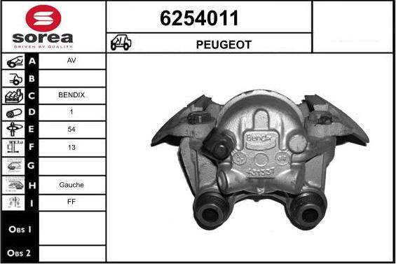 STARTCAR 6254011 - Тормозной суппорт autospares.lv