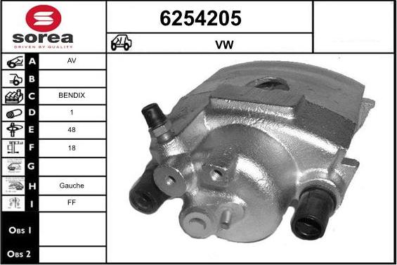 STARTCAR 6254205 - Тормозной суппорт autospares.lv