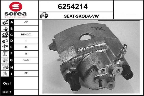 STARTCAR 6254214 - Тормозной суппорт autospares.lv