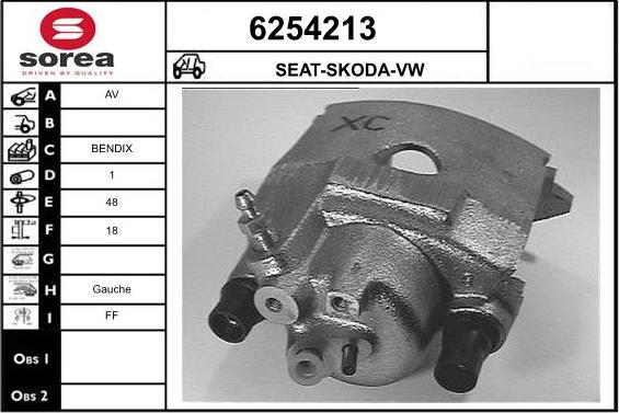 STARTCAR 6254213 - Тормозной суппорт autospares.lv