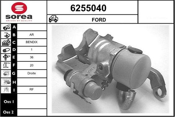 STARTCAR 6255040 - Тормозной суппорт autospares.lv