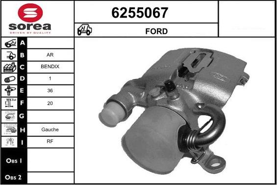 STARTCAR 6255067 - Тормозной суппорт autospares.lv