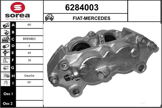 STARTCAR 6284003 - Тормозной суппорт autospares.lv