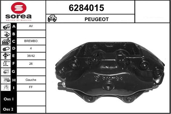 STARTCAR 6284015 - Тормозной суппорт autospares.lv