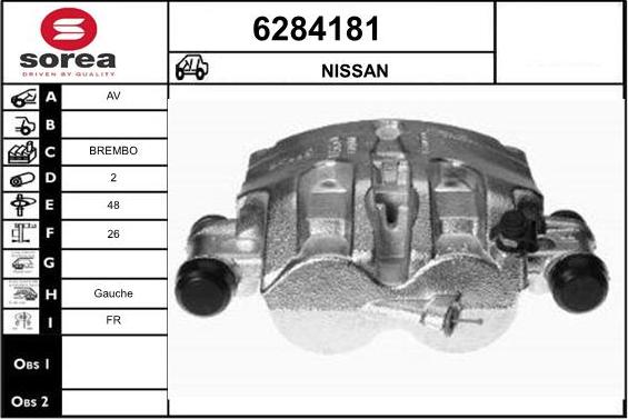 STARTCAR 6284181 - Тормозной суппорт autospares.lv