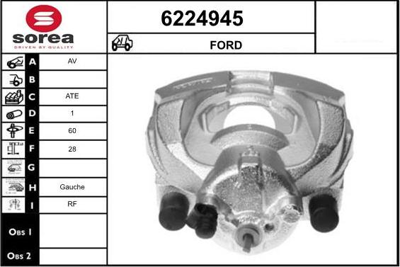 STARTCAR 6224945 - Тормозной суппорт autospares.lv