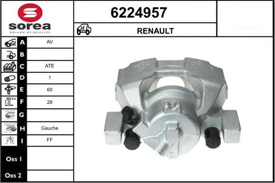 STARTCAR 6224957 - Тормозной суппорт autospares.lv