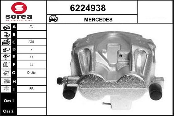 STARTCAR 6224938 - Тормозной суппорт autospares.lv