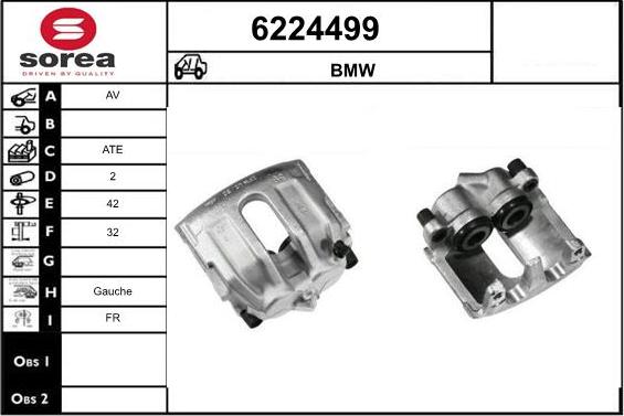 STARTCAR 6224499 - Тормозной суппорт autospares.lv