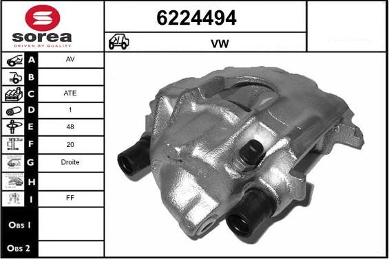 STARTCAR 6224494 - Тормозной суппорт autospares.lv