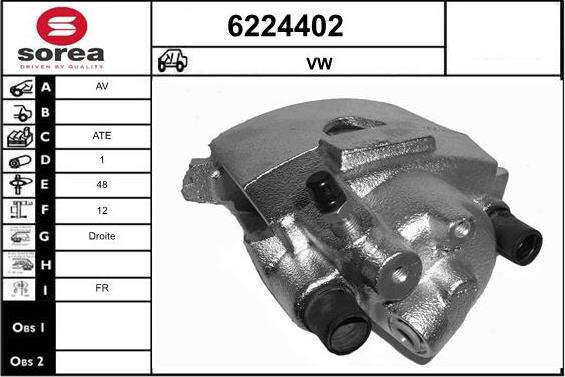 STARTCAR 6224402 - Тормозной суппорт autospares.lv