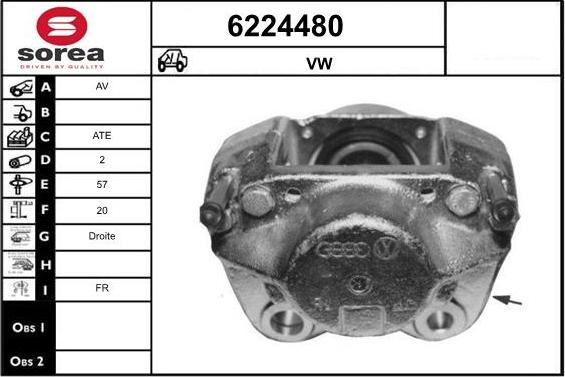 STARTCAR 6224480 - Тормозной суппорт autospares.lv