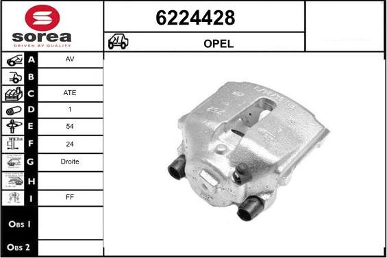 STARTCAR 6224428 - Тормозной суппорт autospares.lv