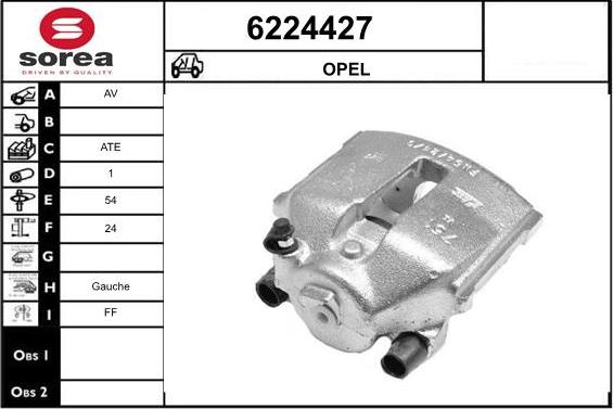 STARTCAR 6224427 - Тормозной суппорт autospares.lv