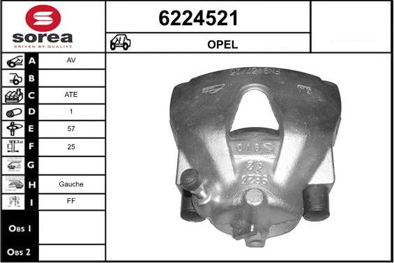 STARTCAR 6224521 - Тормозной суппорт autospares.lv