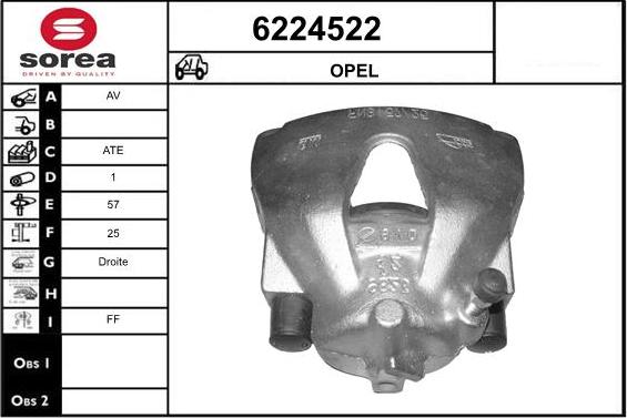 STARTCAR 6224522 - Тормозной суппорт autospares.lv