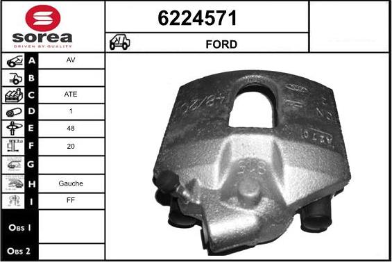 STARTCAR 6224571 - Тормозной суппорт autospares.lv