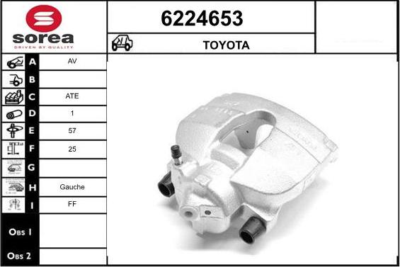 STARTCAR 6224653 - Тормозной суппорт autospares.lv