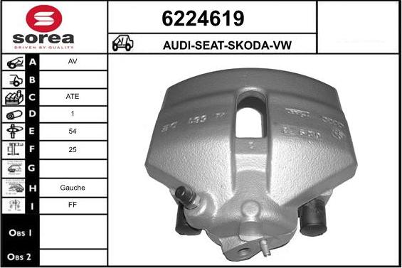 STARTCAR 6224619 - Тормозной суппорт autospares.lv