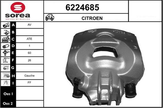 STARTCAR 6224685 - Тормозной суппорт autospares.lv