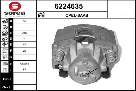 STARTCAR 6224635 - Тормозной суппорт autospares.lv