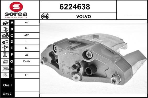 STARTCAR 6224638 - Тормозной суппорт autospares.lv