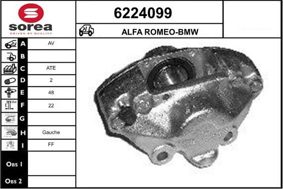 STARTCAR 6224099 - Тормозной суппорт autospares.lv