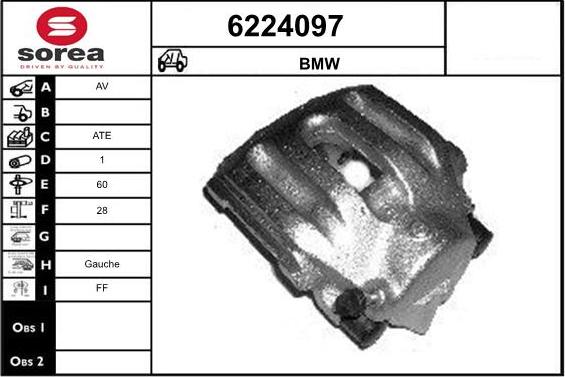 STARTCAR 6224097 - Тормозной суппорт autospares.lv