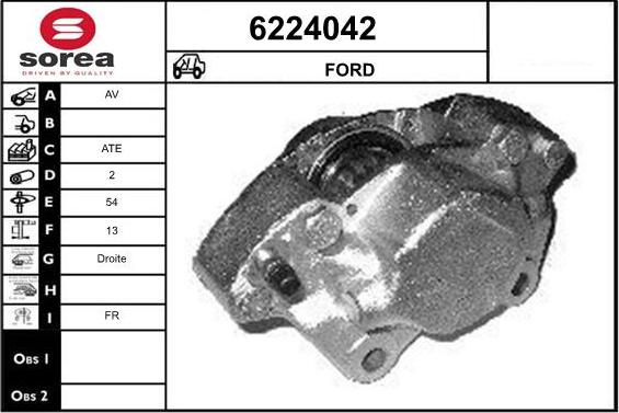 STARTCAR 6224042 - Тормозной суппорт autospares.lv