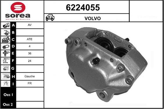 STARTCAR 6224055 - Тормозной суппорт autospares.lv