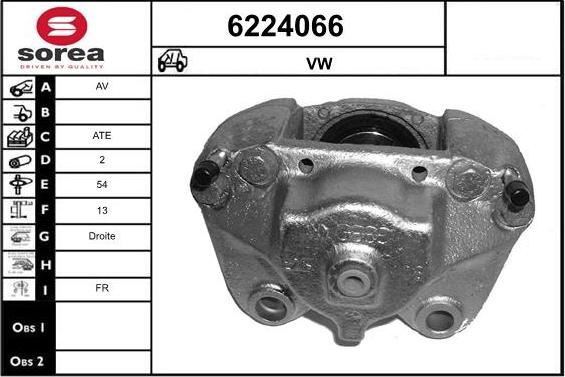 STARTCAR 6224066 - Тормозной суппорт autospares.lv