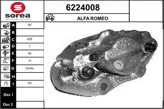 STARTCAR 6224008 - Тормозной суппорт autospares.lv