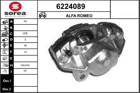 STARTCAR 6224089 - Тормозной суппорт autospares.lv