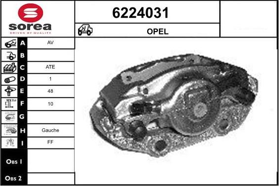 STARTCAR 6224031 - Тормозной суппорт autospares.lv