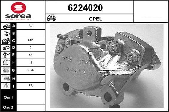 STARTCAR 6224020 - Тормозной суппорт autospares.lv