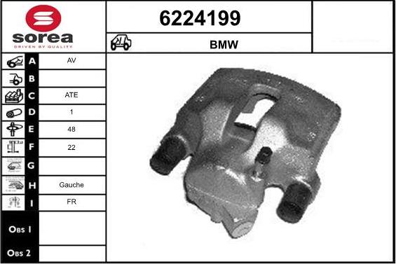 STARTCAR 6224199 - Тормозной суппорт autospares.lv