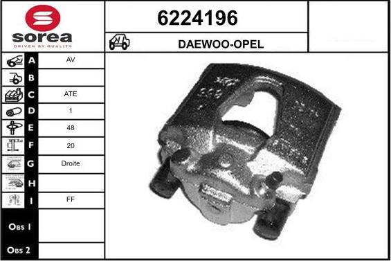 STARTCAR 6224196 - Тормозной суппорт autospares.lv