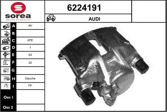 STARTCAR 6224191 - Тормозной суппорт autospares.lv