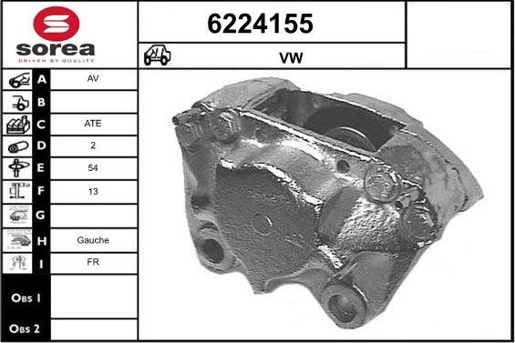 STARTCAR 6224155 - Тормозной суппорт autospares.lv