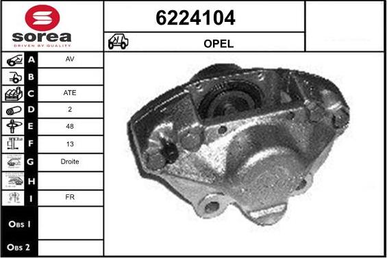 STARTCAR 6224104 - Тормозной суппорт autospares.lv