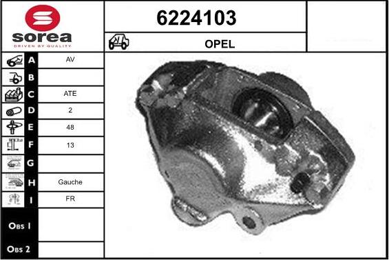 STARTCAR 6224103 - Тормозной суппорт autospares.lv