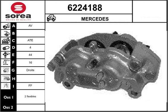 STARTCAR 6224188 - Тормозной суппорт autospares.lv