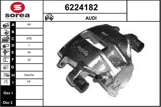 STARTCAR 6224182 - Тормозной суппорт autospares.lv