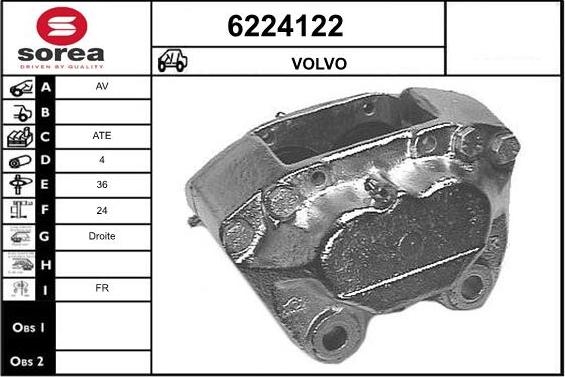 STARTCAR 6224122 - Тормозной суппорт autospares.lv