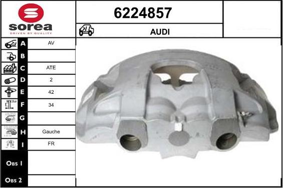 STARTCAR 6224857 - Тормозной суппорт autospares.lv