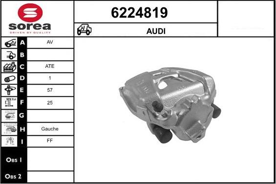 STARTCAR 6224819 - Тормозной суппорт autospares.lv