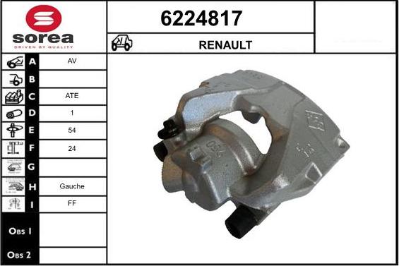 STARTCAR 6224817 - Тормозной суппорт autospares.lv