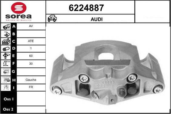 STARTCAR 6224887 - Тормозной суппорт autospares.lv